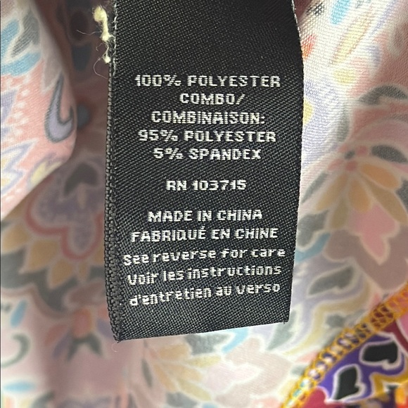 Zac & Rachel Multicoloured Hankerchief Relaxed Sleeveless Blouse Size Large - Picture 7 of 11